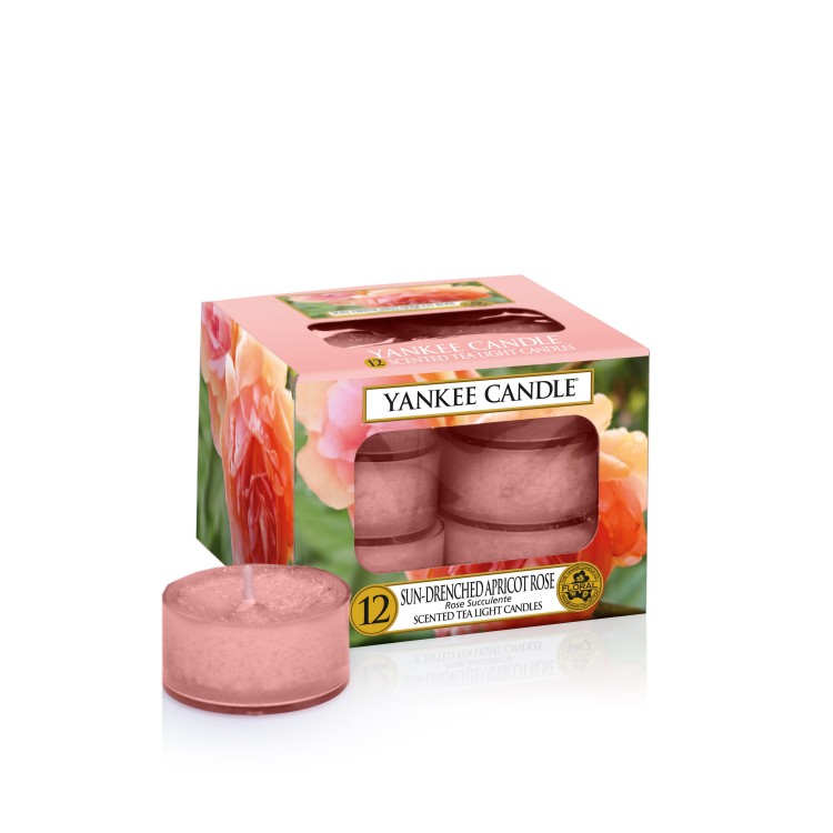 Image de Sun Drenched Apricot Rose TEA LIGHTS