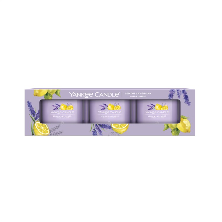 Image de Lemon Lavender Signature 3 Pack Filled Votive