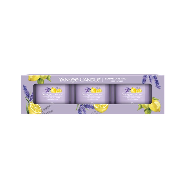 Immagine di Lemon Lavender Signature 3 Pack Filled Votive