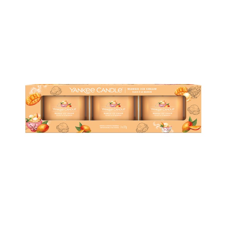 Image de Mango Ice Cream Signature 3 Pack Filled Votive