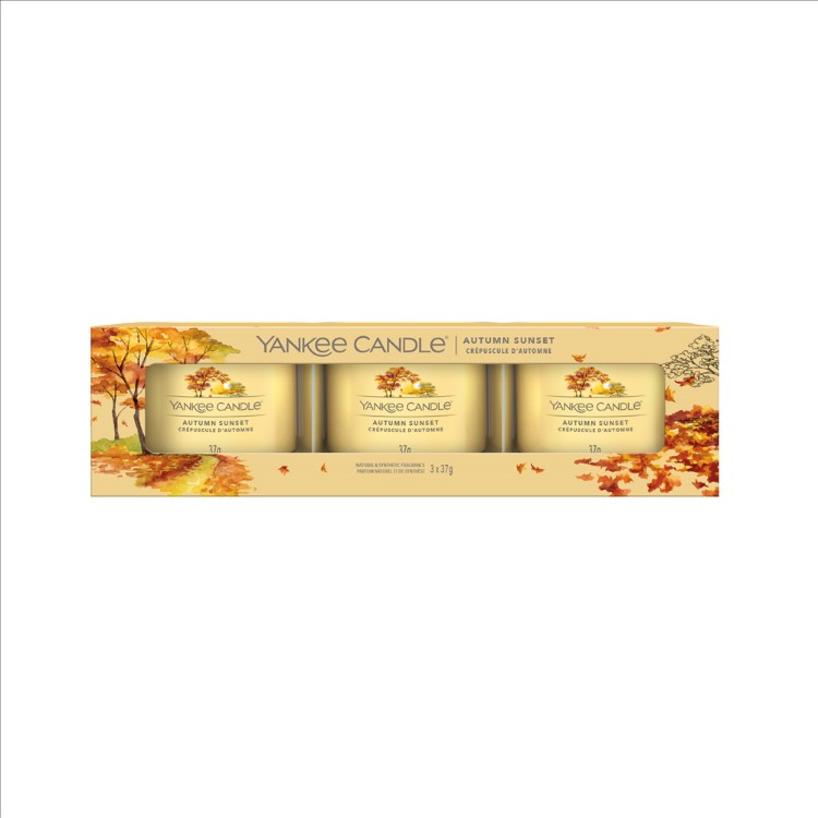 Bild von Autumn Sunset Signature 3 Pack Filled Votive