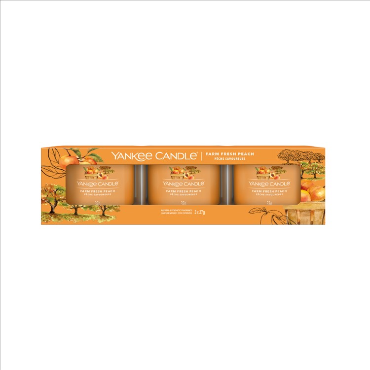 Bild von Farm Fresh Peach Signature 3 Pack Filled Votive