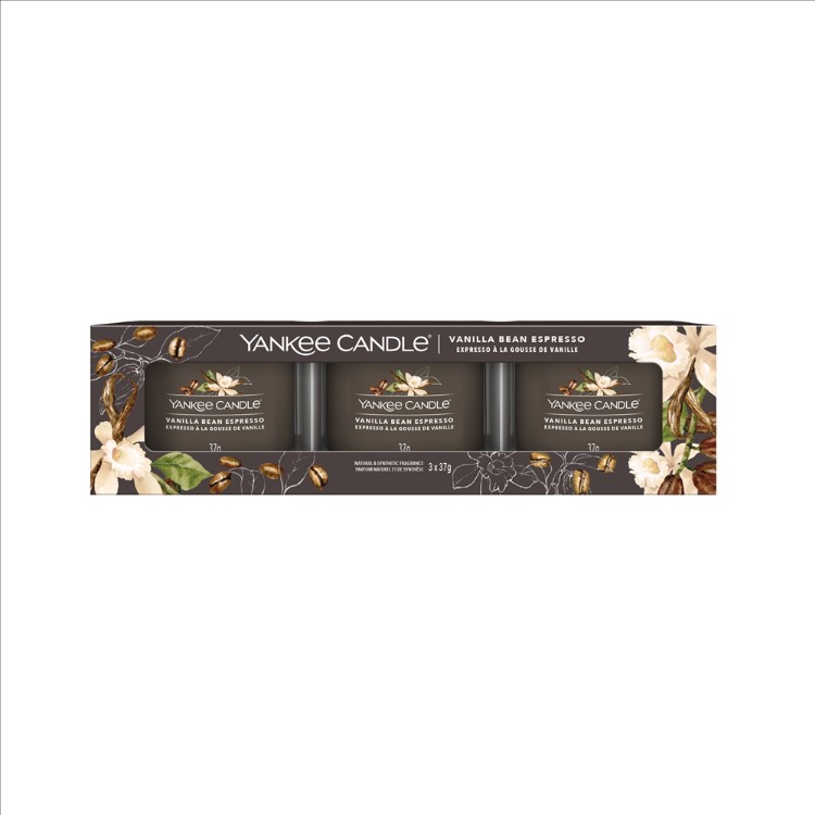 Image de Vanilla Bean Espresso Signature 3 Pack Filled Votive