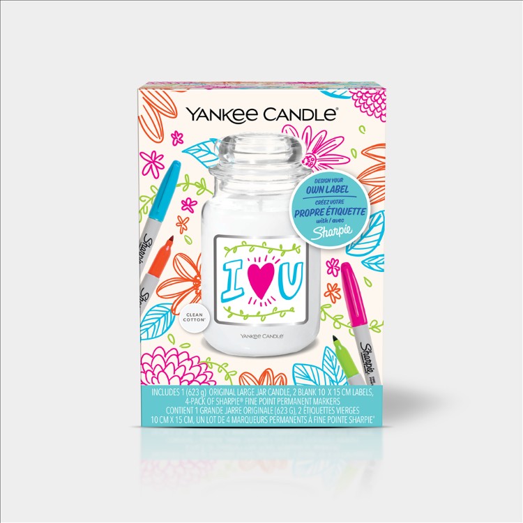 Image de Yankee Candle & Sharpie Gift 1 Jar L and 4 Sharpie Pens