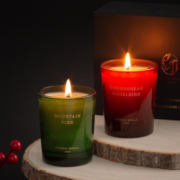 Bild von Giftset 2 Candles 70g Mountaine Pine & Gingerbread Madeleine